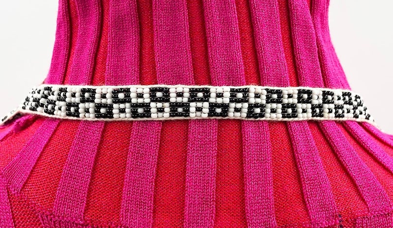 BeadsCorner Native Tribal Style Long Statement Beaded Necklace for Women Handmade - Image 5